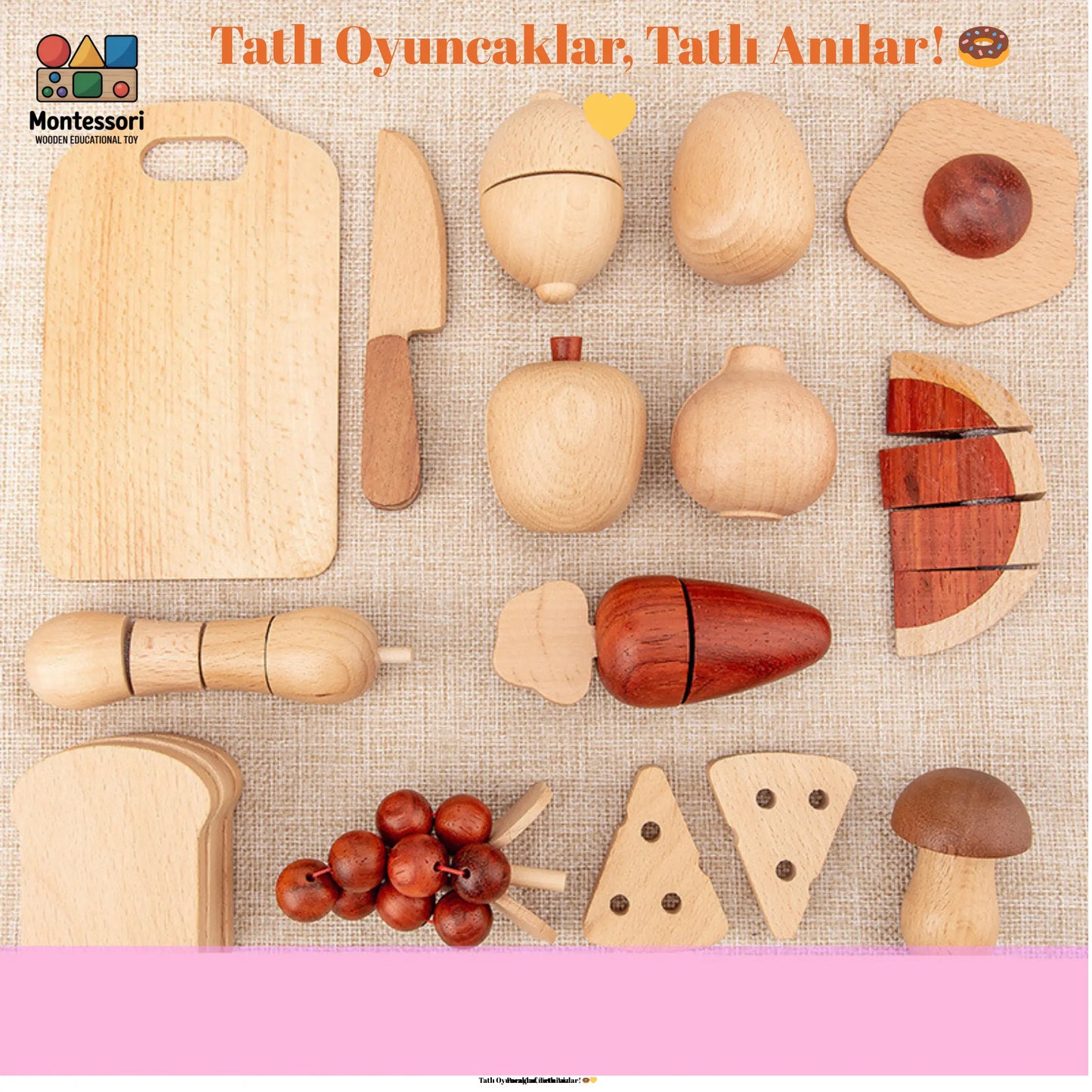 Montessori Ahşap Mutfak Oyuncak Seti