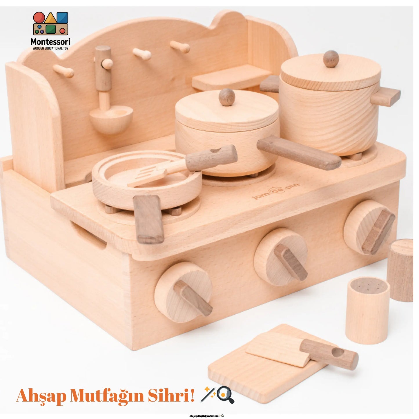 Montessori Ahşap Mutfak Oyuncak Seti