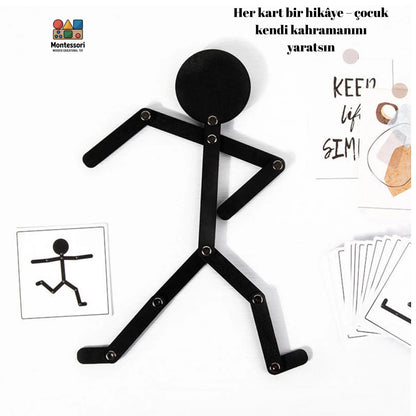 Montessori Ahşap Spor Poz Figür Oyunu
