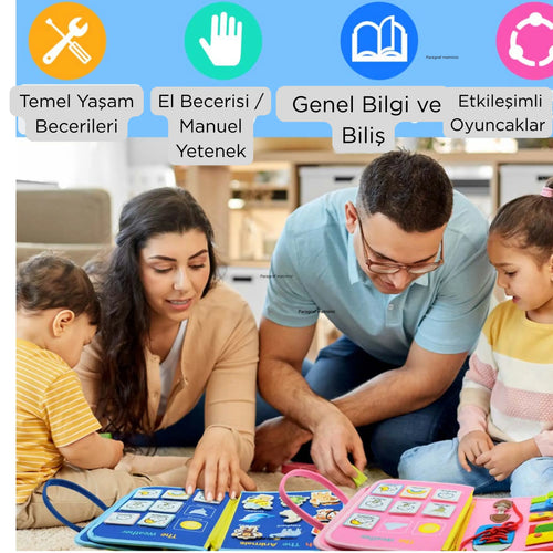 Montessori Ahşap Eğitici Oyuncak – Çocuklar İçin Gelişim ve Aktivite Seti