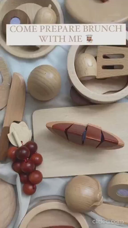 Montessori Ahşap Mutfak Oyuncak Seti
